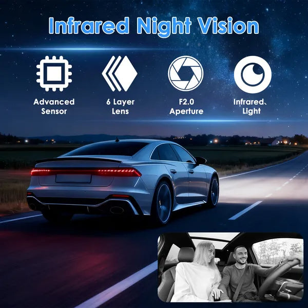 WiFi FHD 1080P 3 Channel Dash Cam