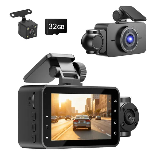 WiFi FHD 1080P 3 Channel Dash Cam